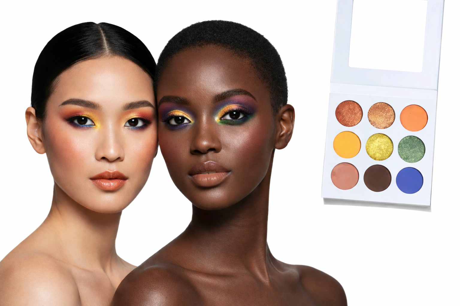 Model showcasing Lóa Eyeshadow Palettes