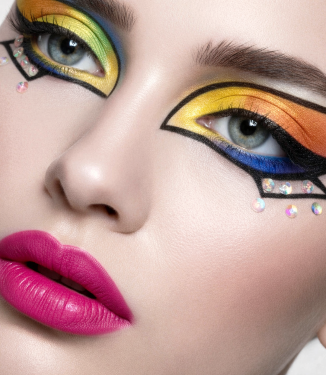 Model wearing 9 Eyeshadow Palette Sugar Rush and Lipstick Ballroom