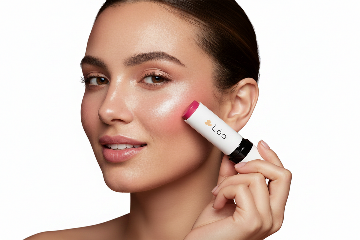 Double-Ended Blush Stick Fuchsia Fantasy - Light Natural Blush