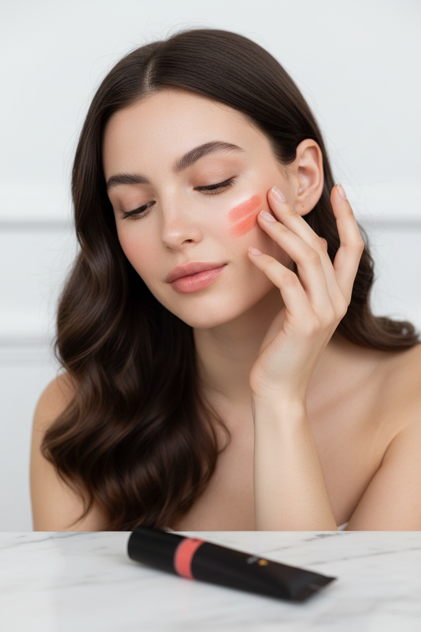 Light Skin Model - Perfect Liquid Blush Lava